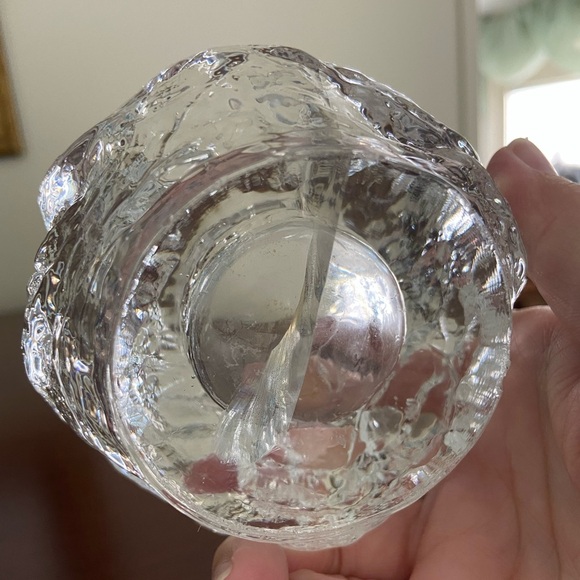 Kosta Boda SNOWBALL 3” Votive Candleholder Crystal Clear Ice Glass FLAW - Picture 7 of 9